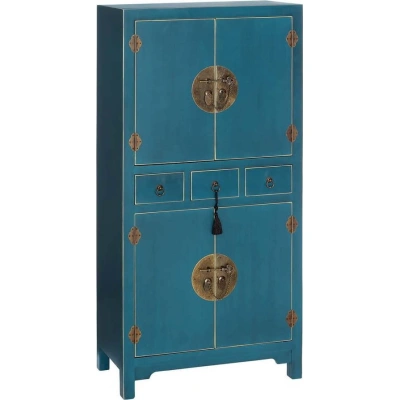 Modrá skříňka 63x131 cm Oriente – Ixia