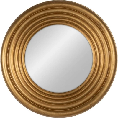 Nástěnné zrcadlo s dřevěným rámem 65x65 cm – Ixia