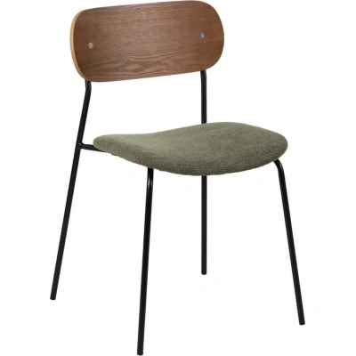 Zeleno-hnědé jídelní židle v sadě 4 ks Moe – Ixia