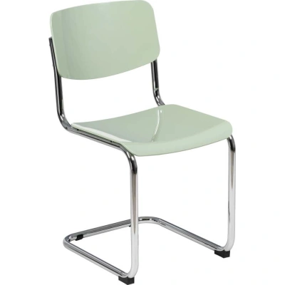 Světle zelené jídelní židle v sadě 4 ks Chrome – Ixia
