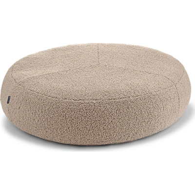 Béžový pelíšek pro psa z materiálu bouclé ø 70 cm Senso Pouffe Greige S/M – MiaCara