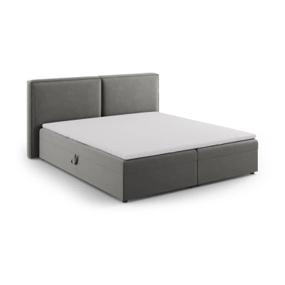 Šedá boxspring postel s úložným prostorem 180x200 cm Arendal – Cosmopolitan Design