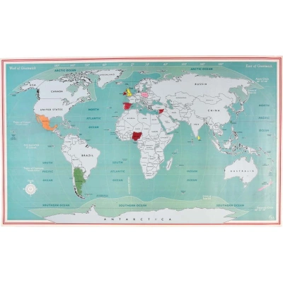 Stírací mapa 87x52 cm World Map – Rex London