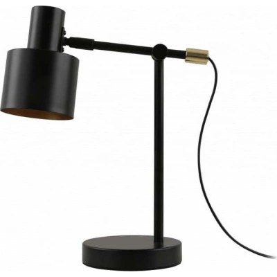 Černá stolní lampa s kovovým stínidlem (výška 35 cm) Selvia II – GTV