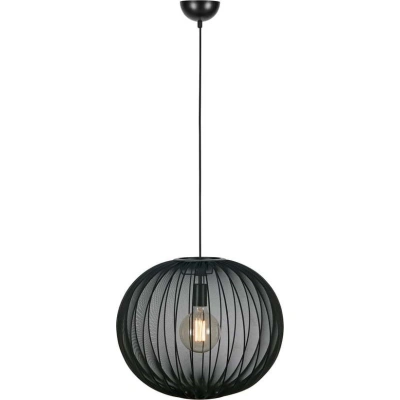 Černé závěsné svítidlo s textilním stínidlem ø 50 cm Florence – Markslöjd