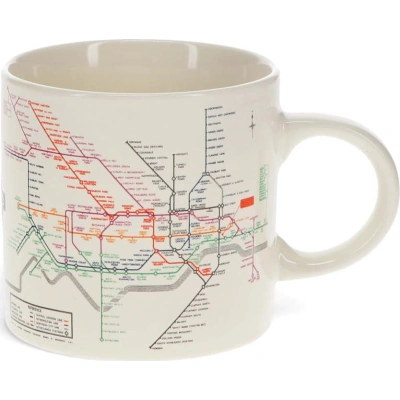 Béžový keramický hrnek 350 ml Heritage Tube Map – Rex London