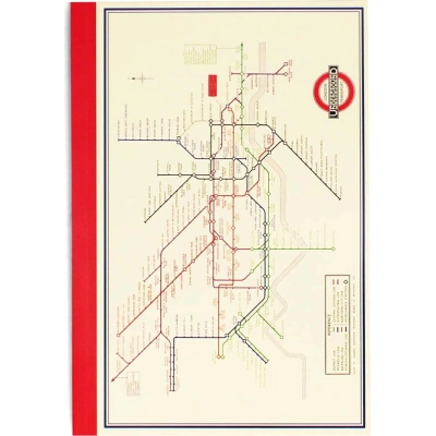 Zápisník 60 str. formát A5 Heritage Tube Map – Rex London