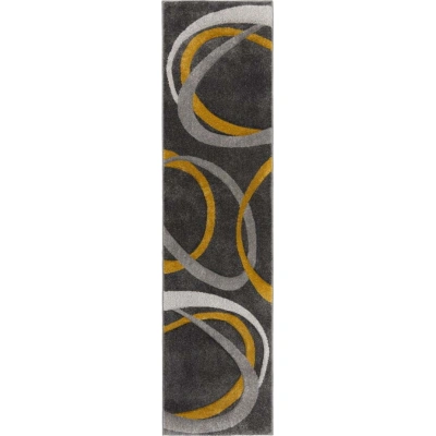Okrově žluto-šedý běhoun 60x230 cm Elude Orb – Flair Rugs