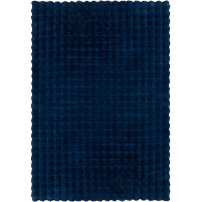 Tmavě modrá syntetická kožešina 180x290 cm Waffle Faux Fur – Flair Rugs