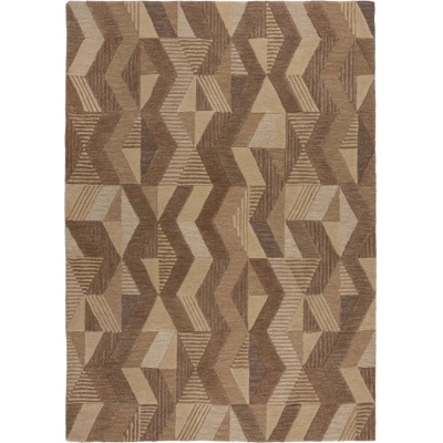 Hnědý ručně tkaný vlněný koberec 200x290 cm Moda Asher – Flair Rugs