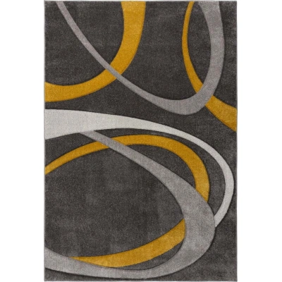 Okrově žluto-šedý koberec 200x290 cm Elude Orb – Flair Rugs