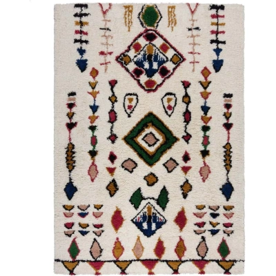 Krémový ručně tkaný vlněný koberec 200x290 cm Moroccan Fes – Flair Rugs