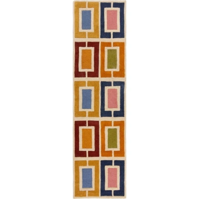 Ručně tkaný vlněný běhoun 60x230 cm Retro Blocks – Flair Rugs