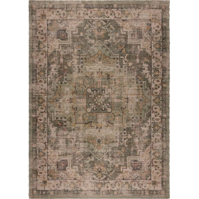 Khaki ručně tkaný koberec s příměsí juty 160x230 cm Selena Jute Traditional – Flair Rugs