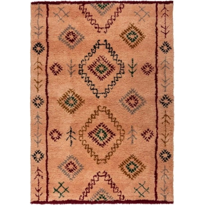 Ručně tkaný vlněný koberec v lososové barvě 200x290 cm Moroccan Sahara – Flair Rugs