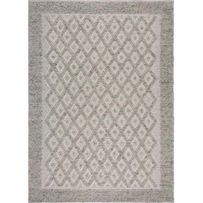 Šedý ručně tkaný koberec s příměsí vlny 80x150 cm Minerals Diamond – Flair Rugs