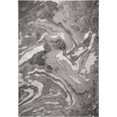 Koberec v šedo-stříbrné barvě 300x400 cm Marbled – Flair Rugs