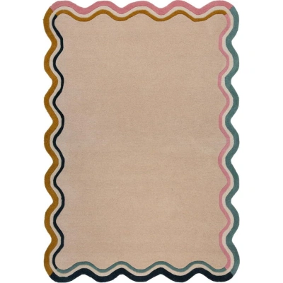 Krémový ručně tkaný vlněný koberec 120x170 cm Leo Scallop – Flair Rugs