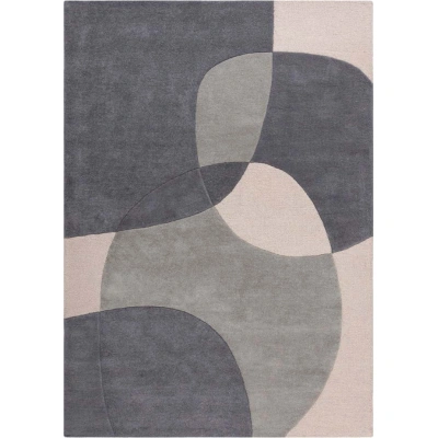 Šedý vlněný koberec Flair Rugs Glow, 120 x 170 cm