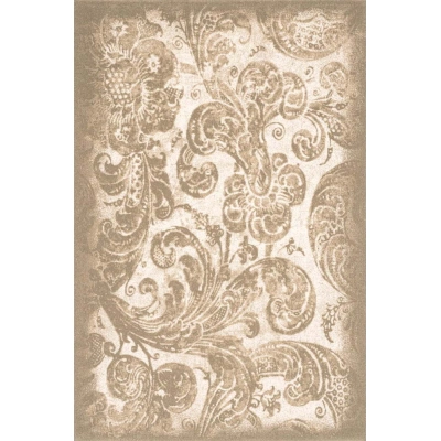 Béžový vlněný koberec 133x190 cm Damask – Agnella