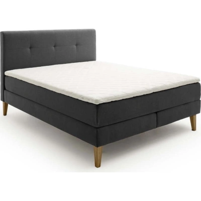 Antracitová boxspring postel 180x200 cm Stockholm – Meise Möbel