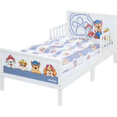 Bílo-modrá dětská postel 70x140 cm Paw Patrol – Roba